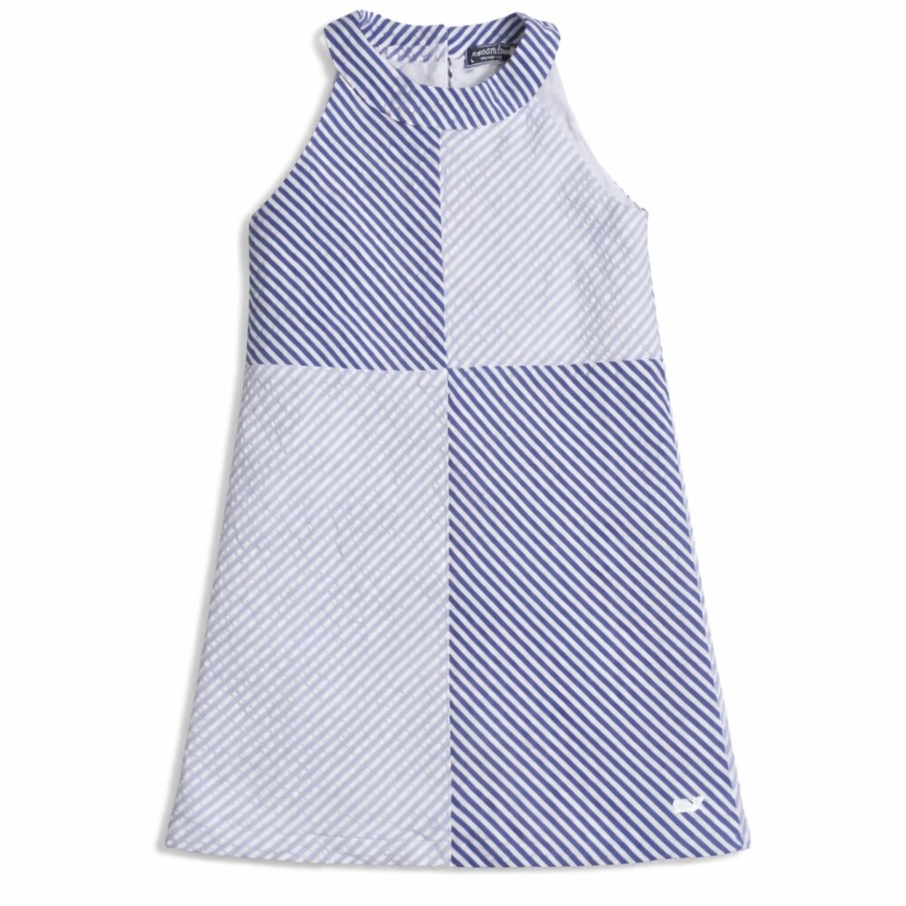 Vineyard Vines Kentucky Derby Striped Sleeveless Shift Dress - Girls Size 5